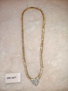 Gold Necklace with Heart